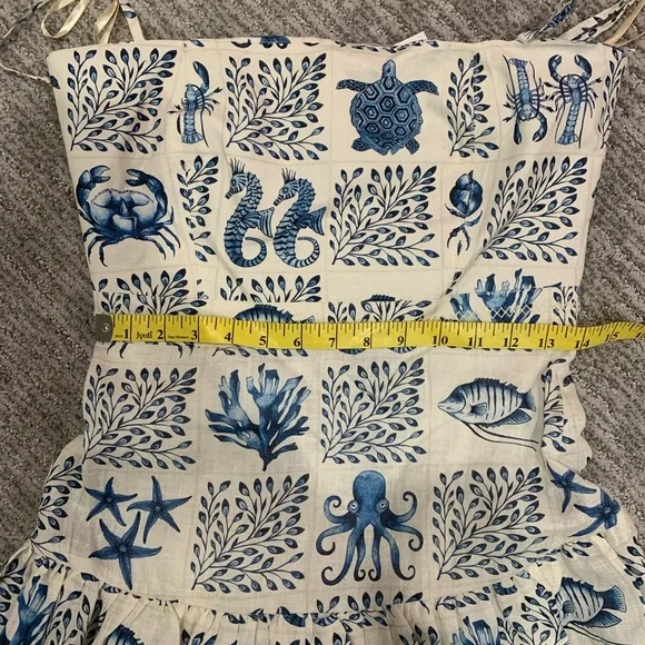 Agua by Agua Bendita Lima Tiered Printed Linen Maxi Dress - Picture 6 of 7